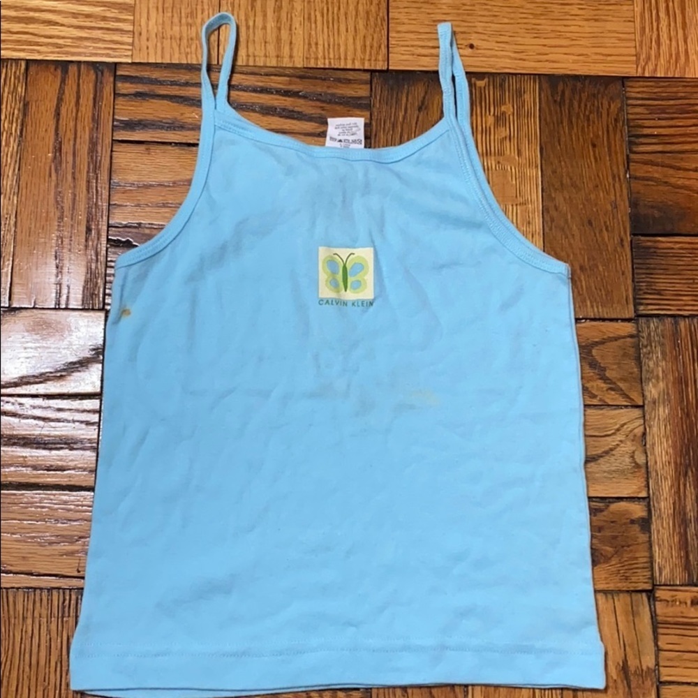 2 for $15 Calvin Klein girl blue tank top size: M